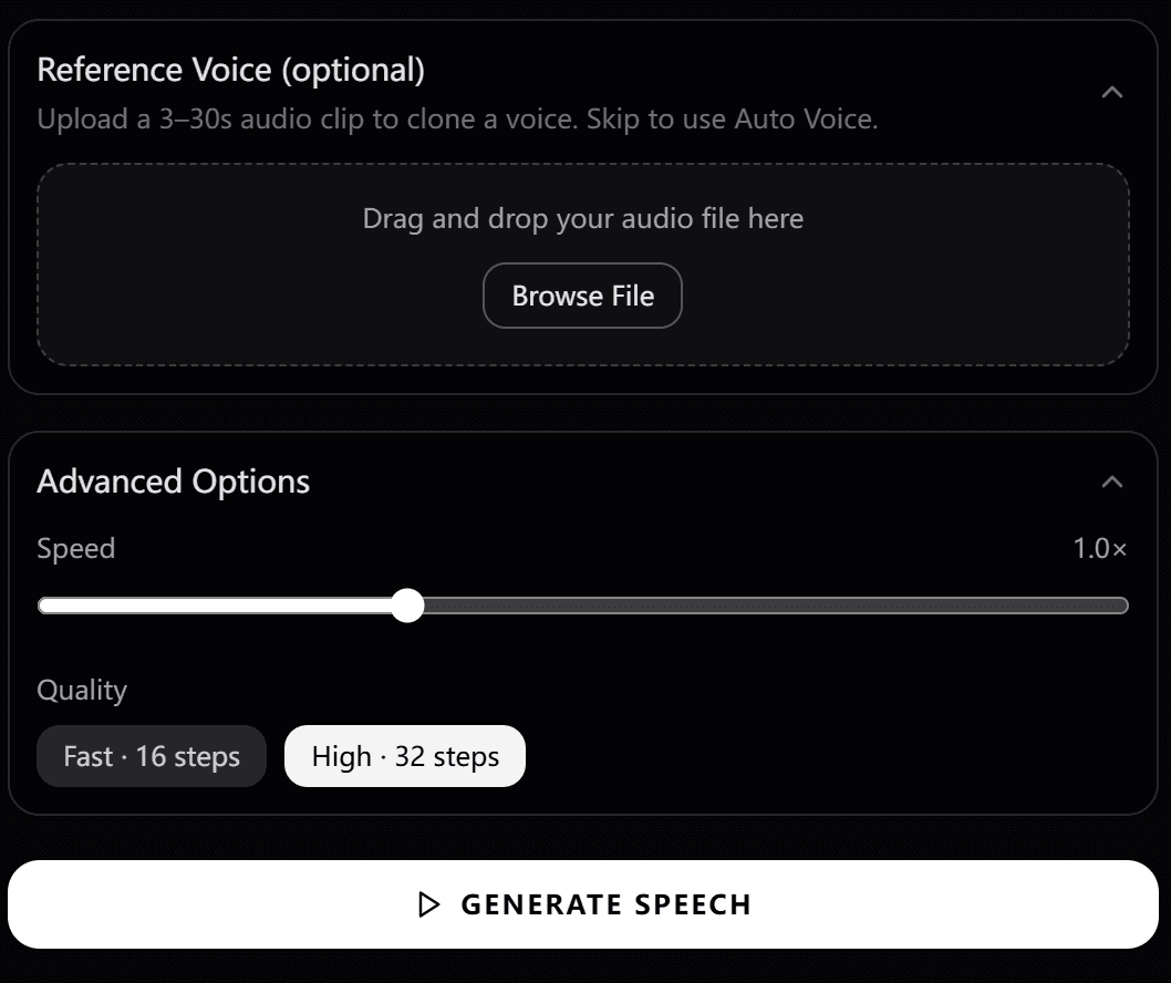Attribute tag selector for Voice Design