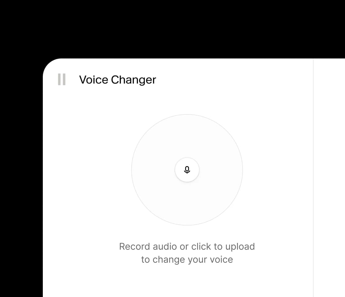Voice changer upload interface