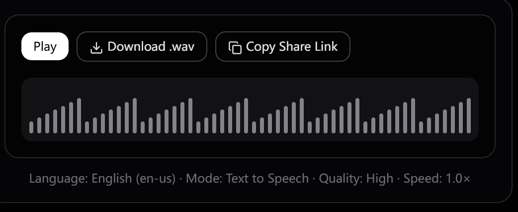 Result player screenshot highlighting Download button